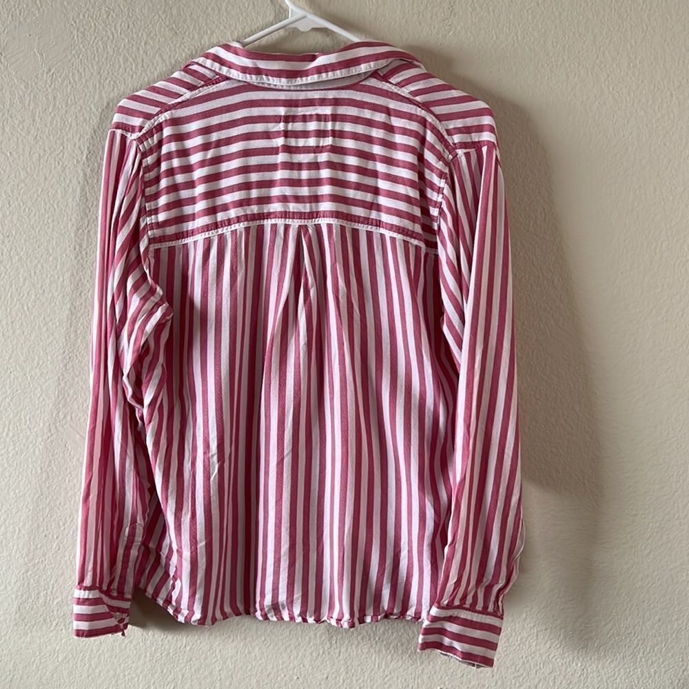 Rails V-Neck Button Down Stripped Top Size Small - image 2